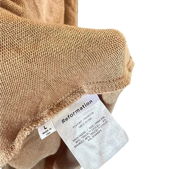 Reformation Jeans Tan Lightweight Sweater Dress - Picture 2 of 5